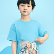 柔软亲肤！A21 男童卡通印花短袖