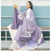 12日20点：汉尚华莲 屠苏 明制汉服 披风 HPF019 紫色