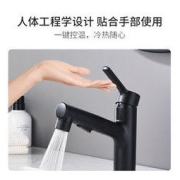 PLUS会员：HOROW 希箭 轻奢黑色抽拉龙头