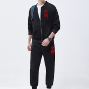 CBA 春季款男士卫衣裤子两件套 黑色