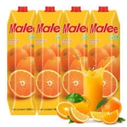 Malee 玛丽 泰国进口果汁饮料橙汁大瓶家庭聚餐年会饮品1L*4瓶