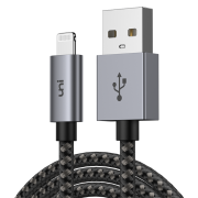 uni 友壹 MFi认证 Lightning 2.4A 数据线 尼龙编织 1.8m 黑色