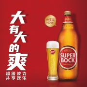 新低！葡萄牙进口：1Lx2大瓶 Superbock超级伯克 黄啤酒旋盖瓶装