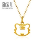 20点开始：CHJ JEWELLERY 潮宏基 女士足金萌虎吊坠 XPG30015995 约1.35g