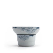 南山先生 手绘芙蓉茶滤青花瓷功夫茶具过滤日式茶具过滤器陶瓷茶漏茶具配件 手绘芙蓉