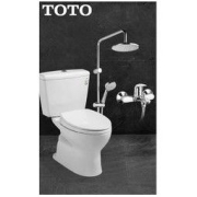 TOTO 东陶 C300E1B+TCF355CS 节水分体马桶+花洒组合