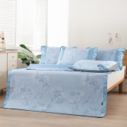 清仓特价，多喜爱旗下：美眠康 提花冰丝凉席+枕套