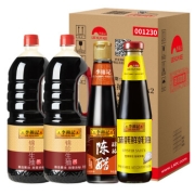 京东PLUS会员：李锦记 酱油蚝油陈醋组合(锦珍生抽1.45kg*2+醇酿陈醋410ML+味蚝鲜480g)