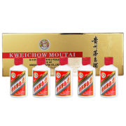 PLUS会员：MOUTAI 茅台 飞天茅台 53%vol 酱香型白酒 50ml*5瓶