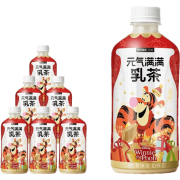 PLUS会员：元气森林 元气满满低脂肪奶茶 450mL＊6瓶