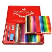 FABER-CASTELL 辉柏嘉 115949 水溶性彩色铅笔 48色 红铁盒装