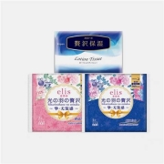 天猫U先：大王elis光羽日用2片+光羽夜用1片+爱璐儿保湿纸巾1包