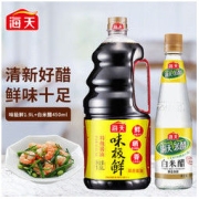 海天 调味品组合装（味极鲜特级酱油1.9L+白米醋450ml ）
