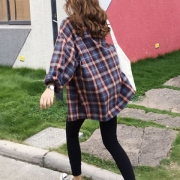 唐狮  格子衬衫  宽松显瘦休闲外套女