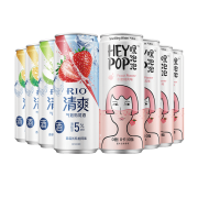 有券的上：RIO 锐澳 预调鸡尾酒  清爽系列5度330ML4罐+气泡水4罐*2件