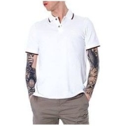 Armani Exchange A|X ARMANI EXCHANGE 男士短袖平纹针织 Polo 衫