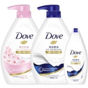 20点开始、88VIP：Dove 多芬 沐浴乳深层营润1kg +樱花甜香1kg+190g