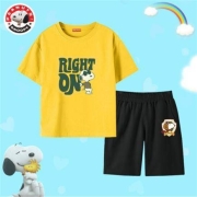 PLUS会员：SNOOPY 史努比 儿童短袖套装