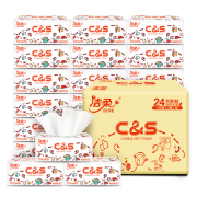 C&S 洁柔 抽纸 3层100抽4包 195*123mm