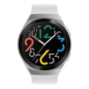 HUAWEI 华为 GT 2e 智能手表 46mm 钛银色不锈钢表壳 冰川白橡胶表带（ECG、血氧、GPS）