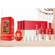LANGJIU 郎酒 红花郎10 53度 酱香型白酒 500ml +舍得 舍之道礼盒 50度 浓香型白酒 500ml*2瓶 组合装