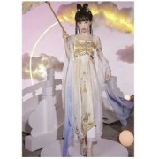 十三余 改良汉服 不眠月兔-航天文创CASCI联名 国风印花连衣裙