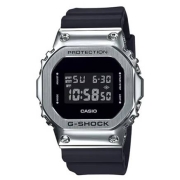 plus会员：CASIO 卡西欧 G-shock系列 男士石英表 GM-5600-1 黑银方块