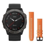GARMIN 佳明 Fenix 6 Pro 户外手表 橙色硅胶表带 黑色 47mm
