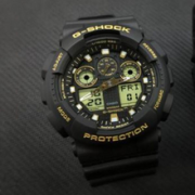 Casio 卡西欧 G-Shock系列 GA-100GBX 男士亮金双显运动手表