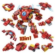 13日0点：PANLOS BRICKS 潘洛斯 钢铁机甲积木拼装玩具 222颗粒