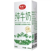 再降价、PLUS会员：新疆 麦趣尔3.3g乳蛋白纯牛奶200ml*20盒 +2件山药脆片