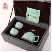 故宫文创 雍正粉青釉茶具礼盒 龙泉青瓷