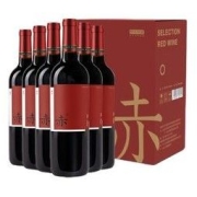 京东京造 优选级 赤·干红葡萄酒750ml*6整箱装