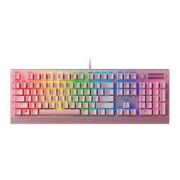 RAZER 雷蛇 黑寡妇蜘蛛V3 104键 有线机械键盘 粉晶 Razer绿轴 RGB