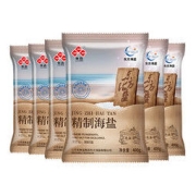 鲁晶 东方海盐精制盐未加碘食用盐 400g*6袋