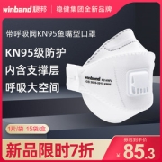 稳健旗下  稳邦 3D立体呼吸阀一次性口罩 KN95级 15只