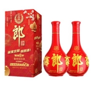 LANGJIU 郎酒 红花郎十 春晚有心意 2016年产 44.8度 酱香型白酒 500ml*2瓶