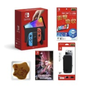 Nintendo 任天堂 海外版 Switch游戏主机 OLED款 红蓝+《宝可梦明亮珍珠》+便携包+保护膜+酱料碟 到手2613.57元