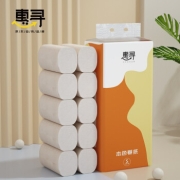 京东极速版：惠寻 竹浆本色实芯卷纸4层 40g*10卷*1提 125*110mm