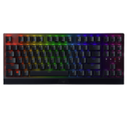 RAZER 雷蛇 黑寡妇蜘蛛V3 竞技版 87键 有线机械键盘 黑色 雷蛇绿轴 RGB