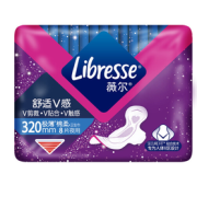 PLUS会员！Libresse 薇尔 V感系列极薄棉柔夜用卫生巾 32cm*8片