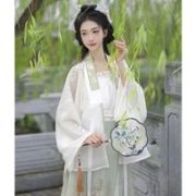 汉尚华莲 一束青 明制汉服 直领大襟衫+马面裙 2件套 HTZ123