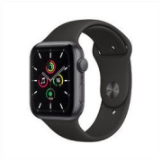 Apple 苹果 Watch SE 智能手表 44mm GPS款 深空灰色铝金属表壳 黑色运动型表带（血氧、GPS、扬声器）