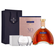 MARTELL 马爹利 40度 XO干邑白兰地 350ml+鼎盛杯大号*2+单支礼袋