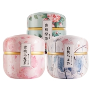 聚划算百亿补贴:蜜桃白桃乌龙茶 绿茶茶包花茶组合 15包/罐*3