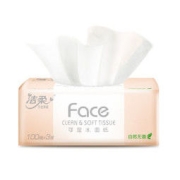 C&S 洁柔 粉Face系列抽纸可湿水面巾纸3层100抽14包（亲肤柔韧可湿水 母婴可用）