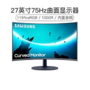 SAMSUNG 三星 C27T550FDC 27英寸 VA 曲面 FreeSync 显示器(1920×1080、75Hz、119%sRGB）