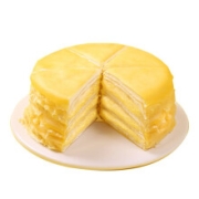 PLUS会员：鲜有志   金枕榴莲千层蛋糕六寸  500g