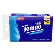 PLUS会员：Tempo 得宝 经典无香系列 抽纸 4层90抽12包 (160*195m）*3件