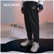 SKECHERS 斯凯奇 缤纷系列 男士针织束脚长裤 L321M177-NX